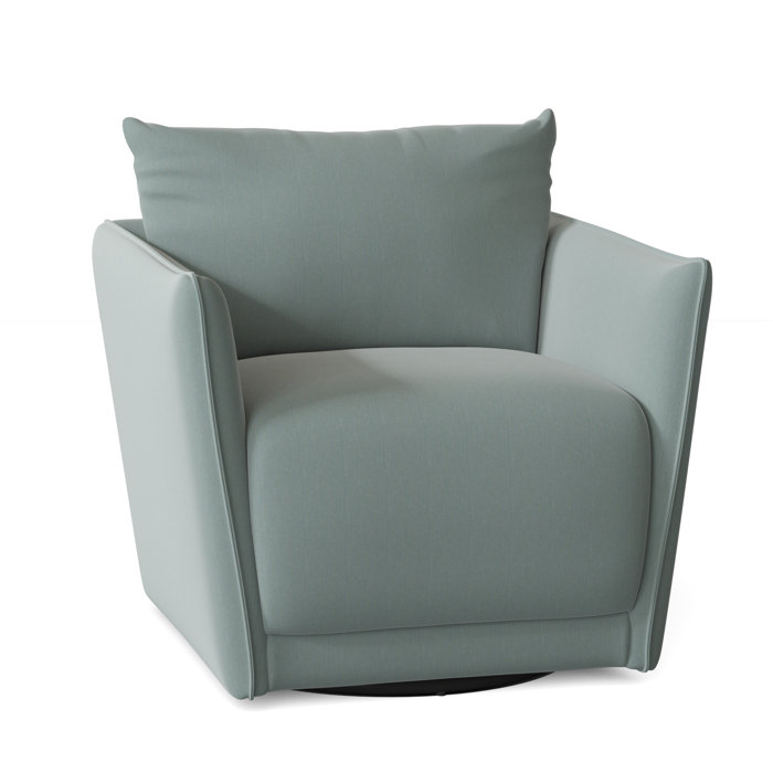 Joss and Main Gertrude 34" Wide Polyester Swivel Armchair