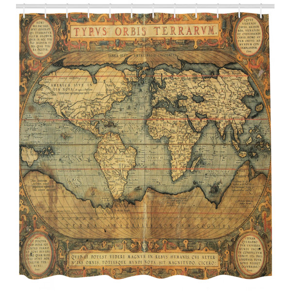 World Map Shower Curtain | Wayfair