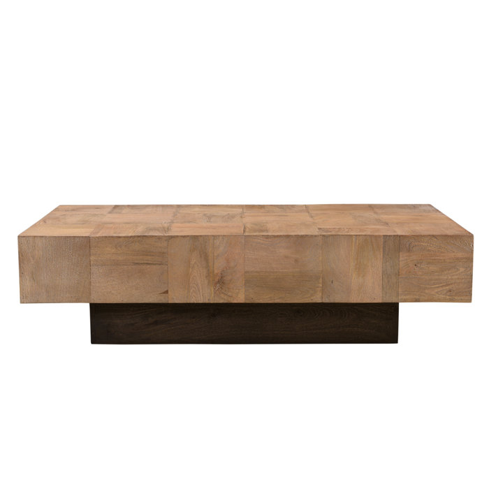 Loon Peak Kristy Solid Wood Pedestal Coffee Table