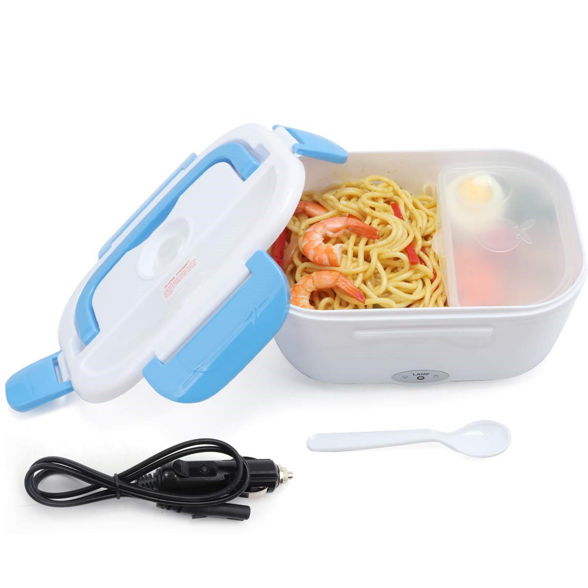 Portable 1.5L Blue Lunch Box 12V Car Electric Food Warmer Hot Rice Cooker Heater