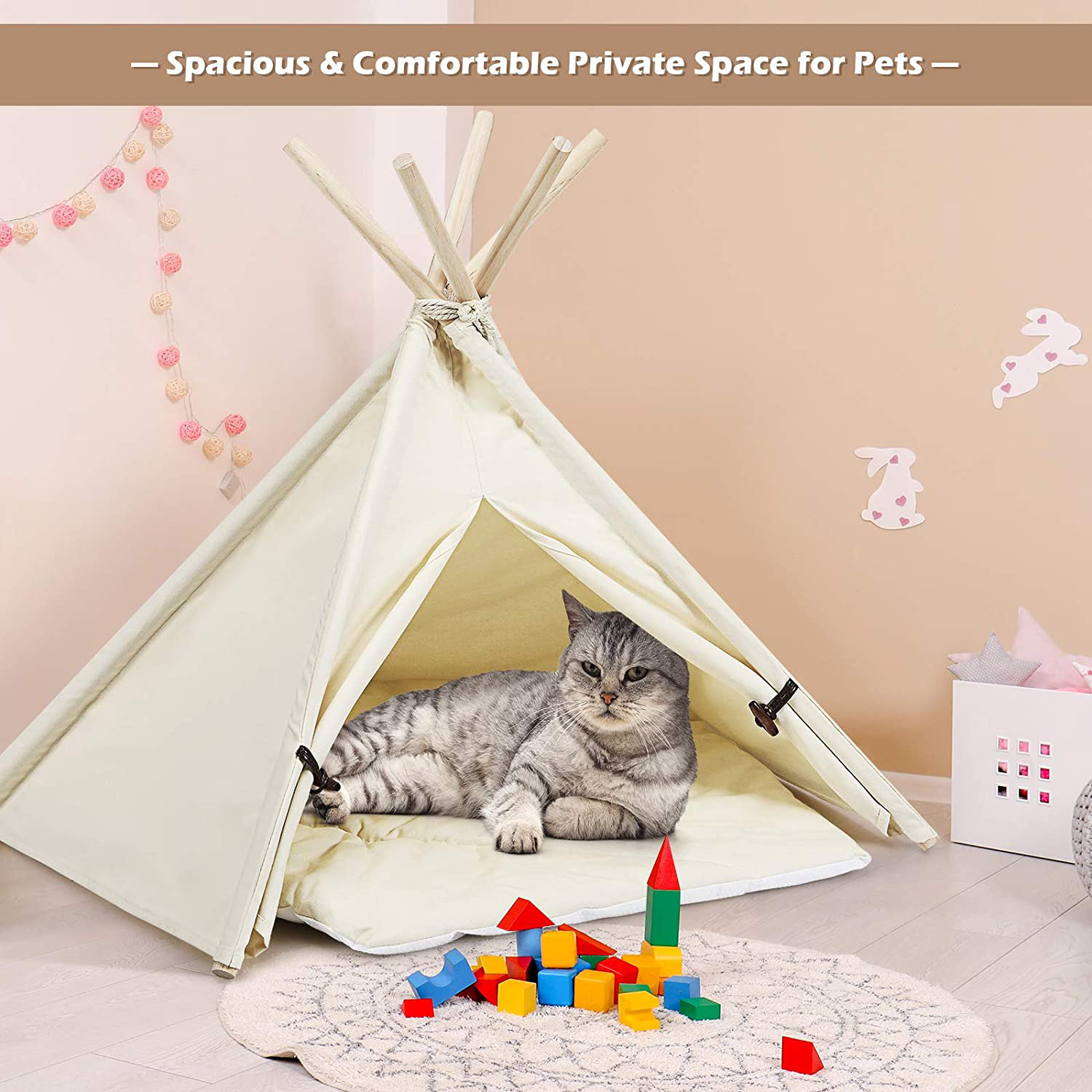 outdoor cat teepee