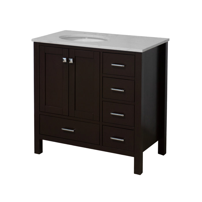 Joss and Main Matias Full Cabinet 36" Single Bathroom Vanity Set