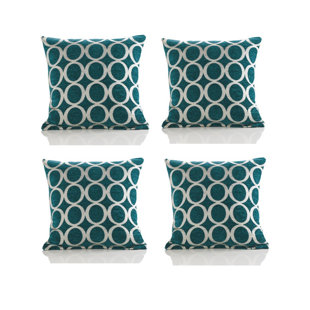 teal color cushions