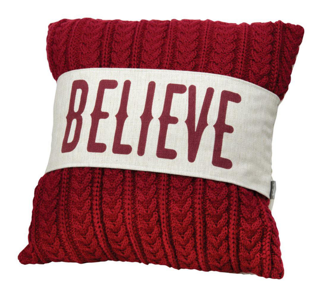 believe throw pillow