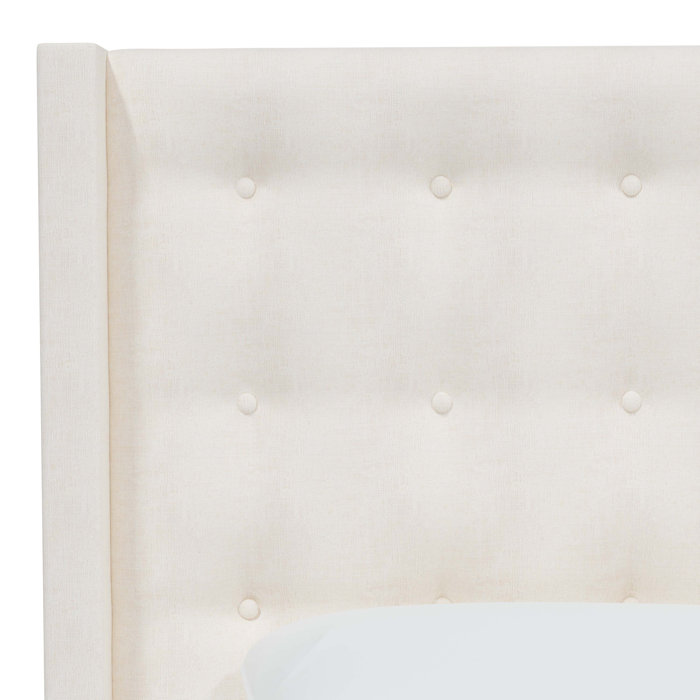 Joss and Main Harcourt Upholstered Solid Wood Wingback Headboard
