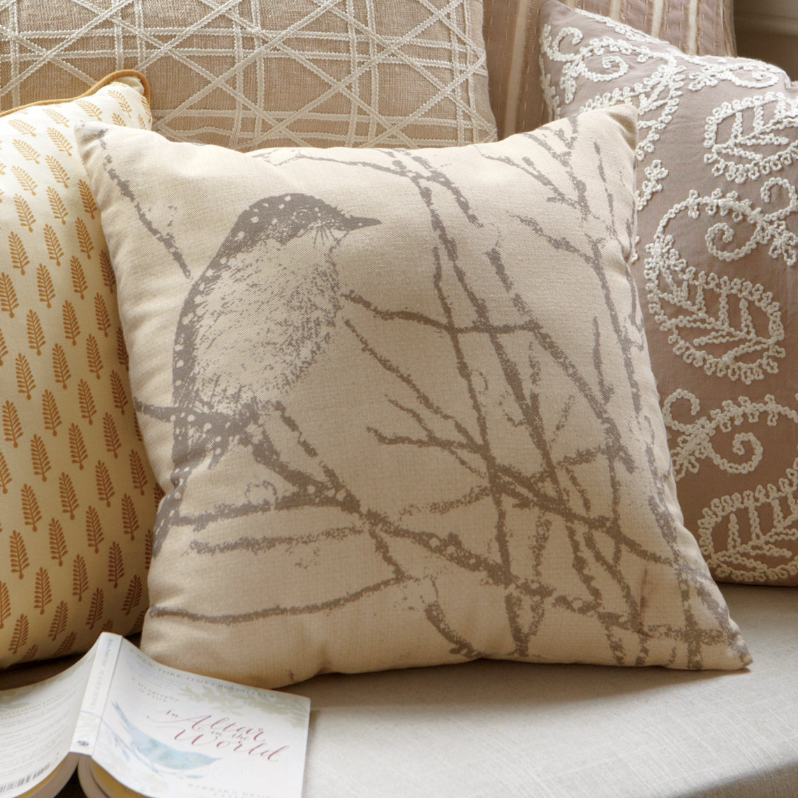 bird accent pillows