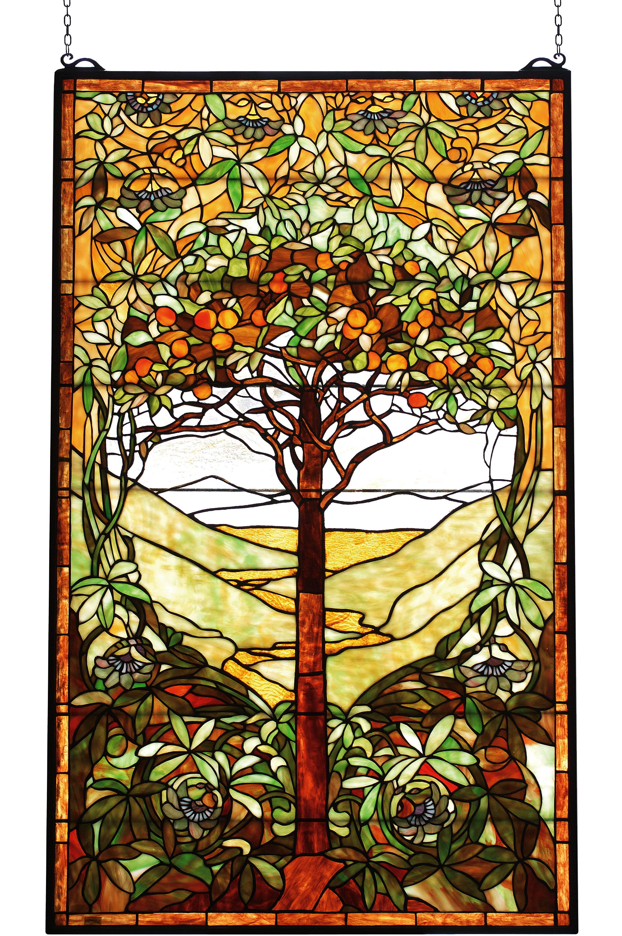 Astoria Grand Diane Tree Of Life Stained Glass Window Panel Reviews Wayfair