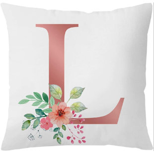 personalized letter initial pillow