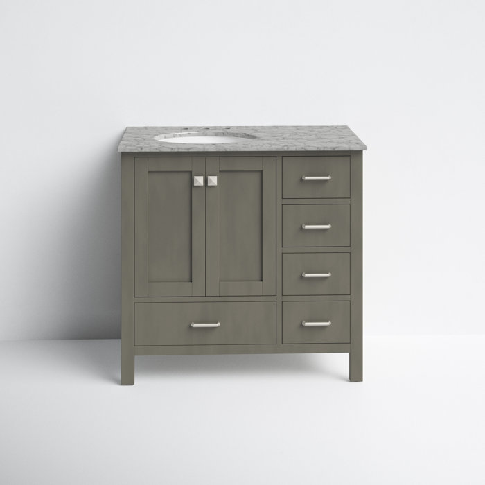 Joss and Main Matias Full Cabinet 36" Single Bathroom Vanity Set