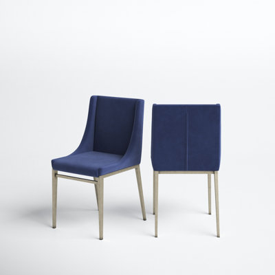 Bryant Velvet Upholstered Side Chair In Blue by Joss and Main