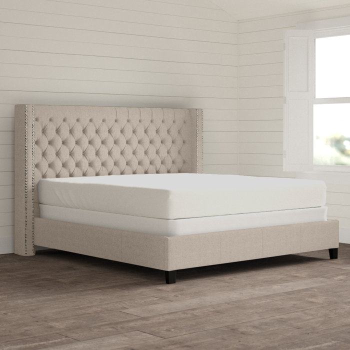 Joss and Main Colleen Tufted Upholstered Low Profile Platform Bed