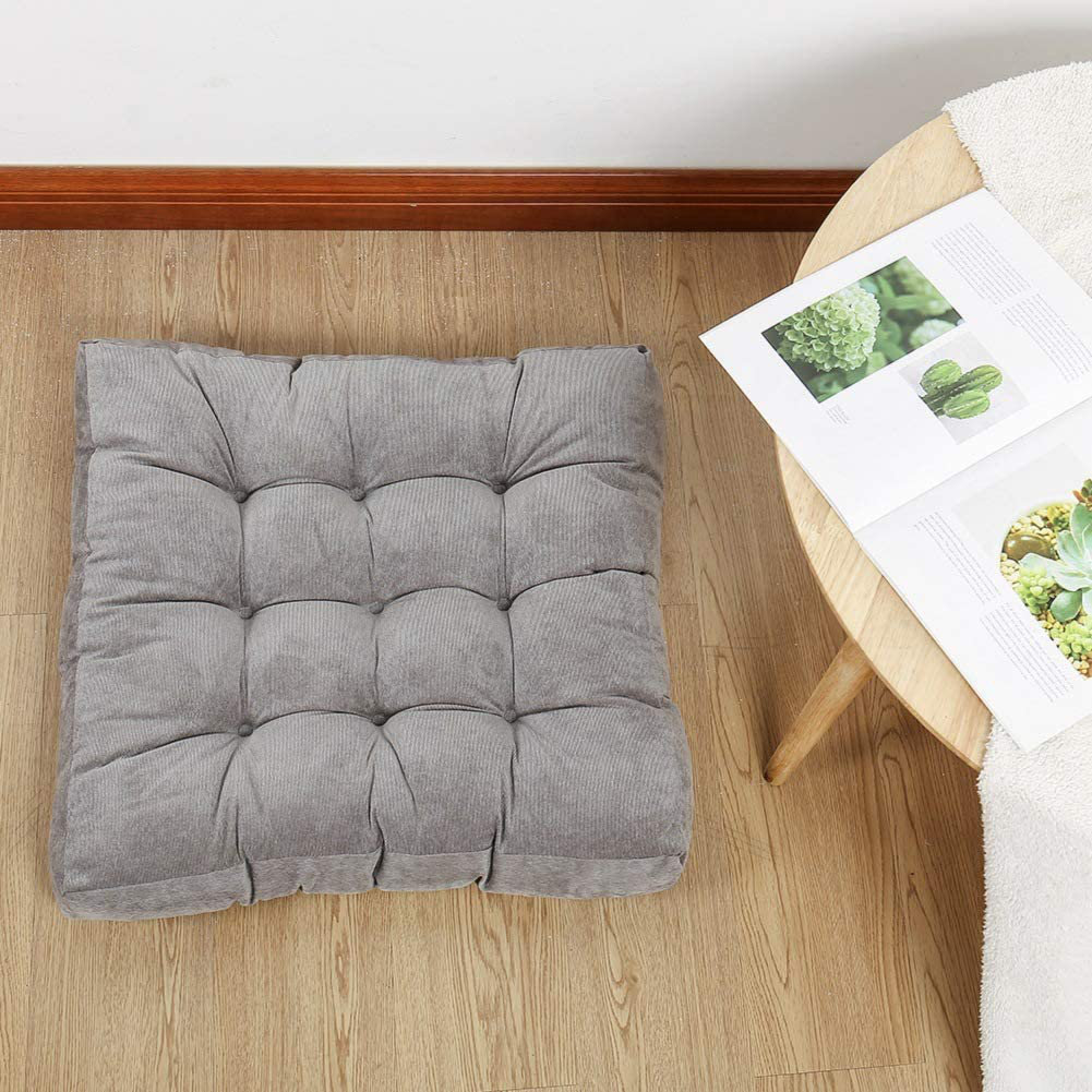 Garden Chair Seat Cushion Patio Chair Tatami Mat Water-Resistant Square Floor Pillow Chair Pads for Kitchen Dining Office Chair Chair Pad Seat Cushion 