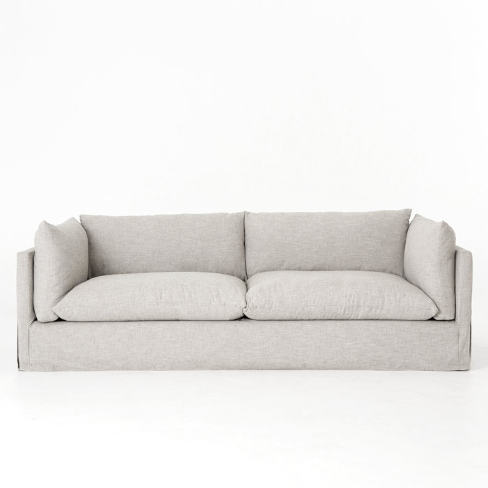 Joss and Main Claudia 90" Square Arm Slipcovered Sofa