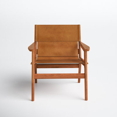 Tesso 74.49Cm Top Grain Leather Armchair by Joss and Main