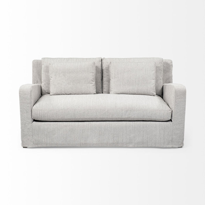 Joss and Main Nellie 69" Square Arm Slipcovered Loveseat