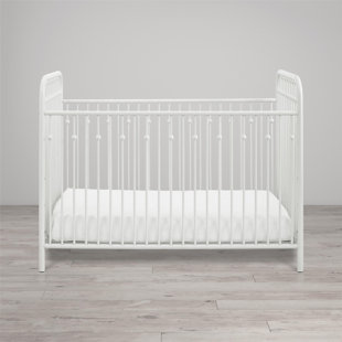white metal cot