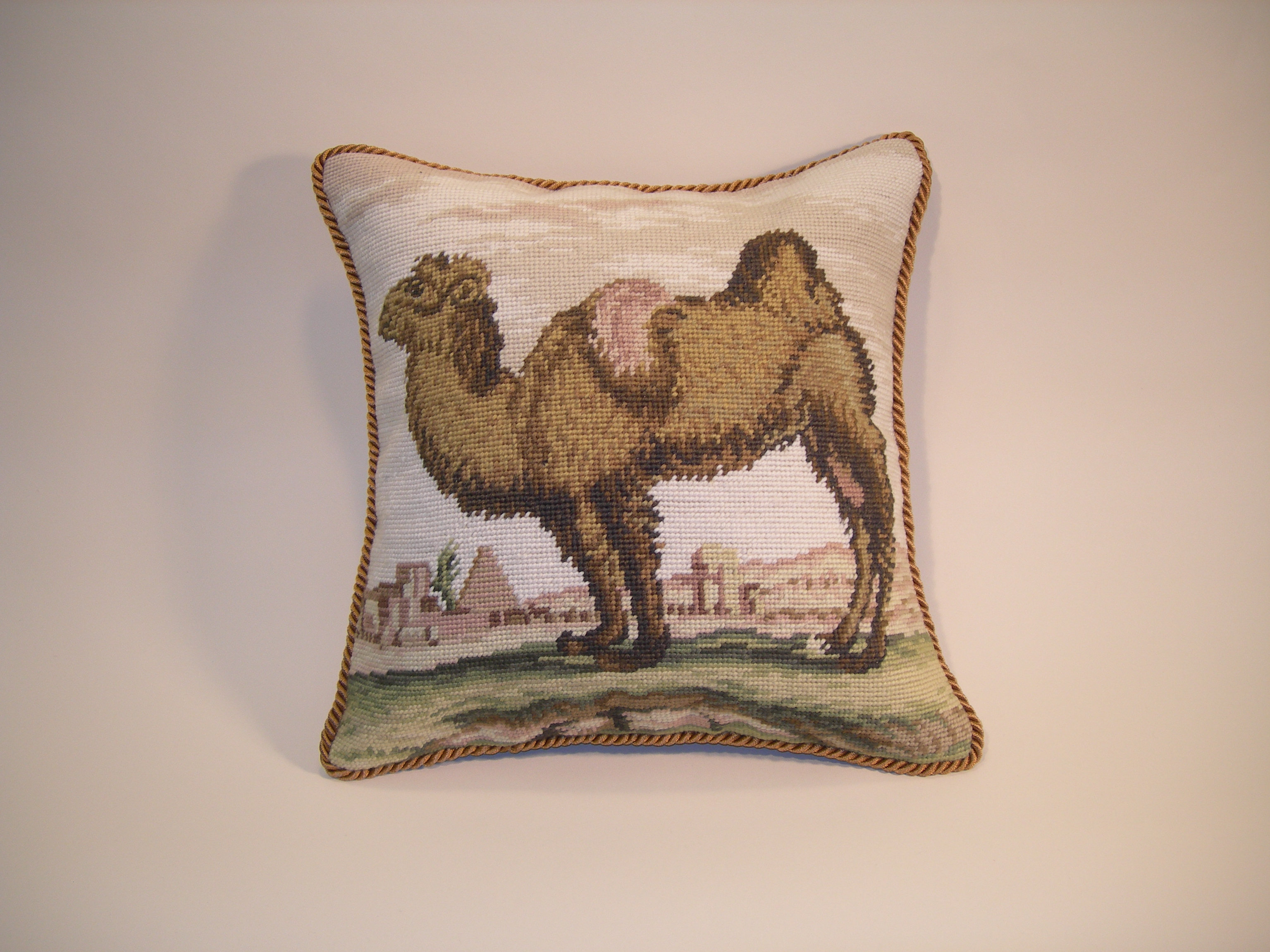 camel wool pillow
