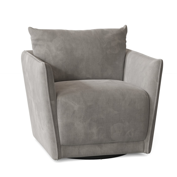 Joss and Main Gertrude 34" Wide Polyester Swivel Armchair