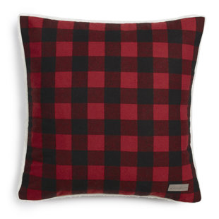 red plaid throw pillows