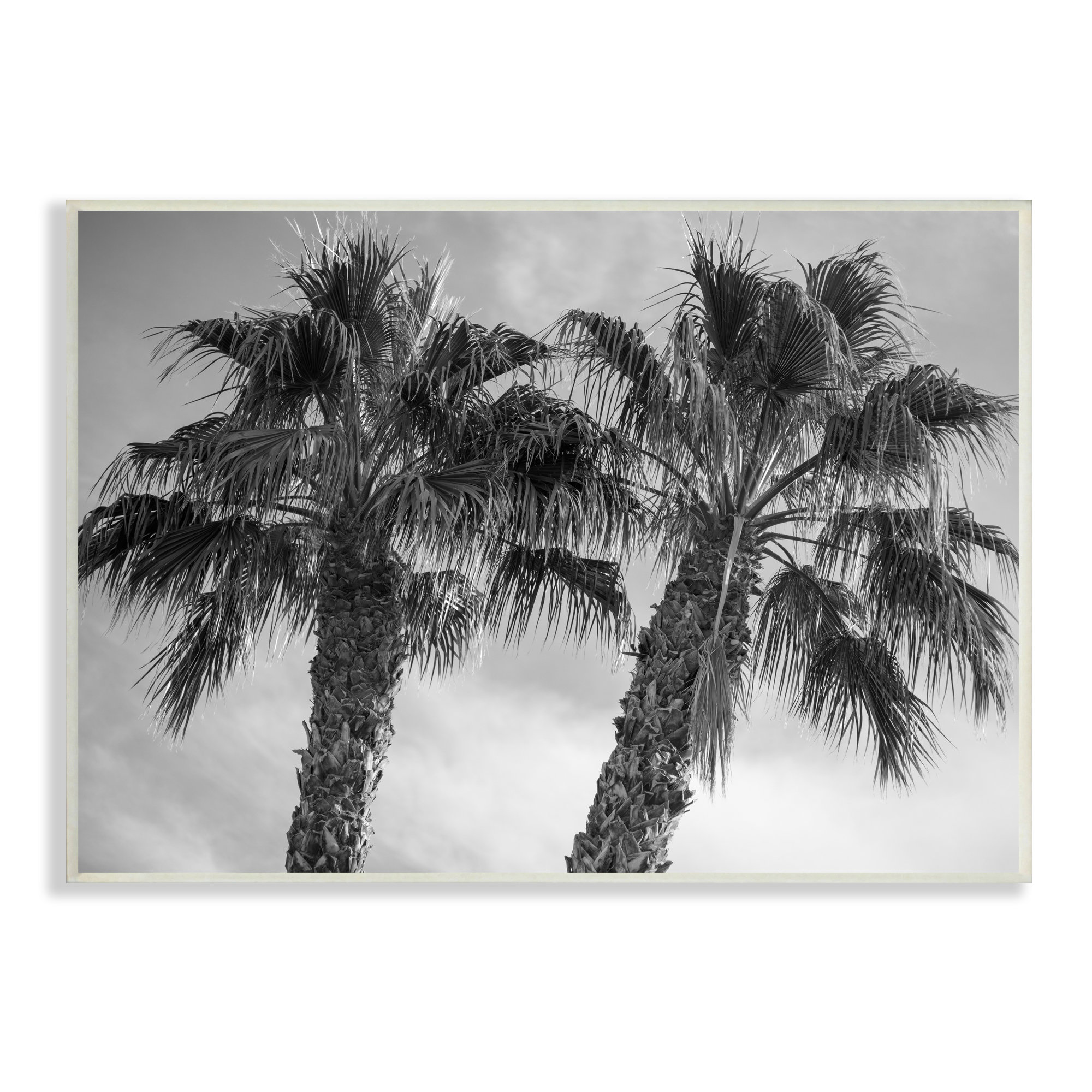 11 x 14 Multi-Color Stupell Industries Tropical Purple Palm Trees Photography Black Framed Wall Art 