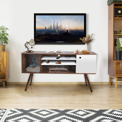 Wooden TV Stand Cabinet Home Furniture Entertainment Unit Storage Shelves