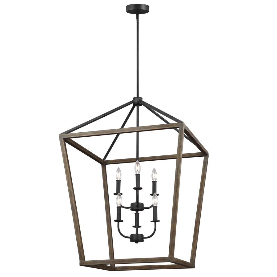 6 - Light Lantern Geometric Chandelier