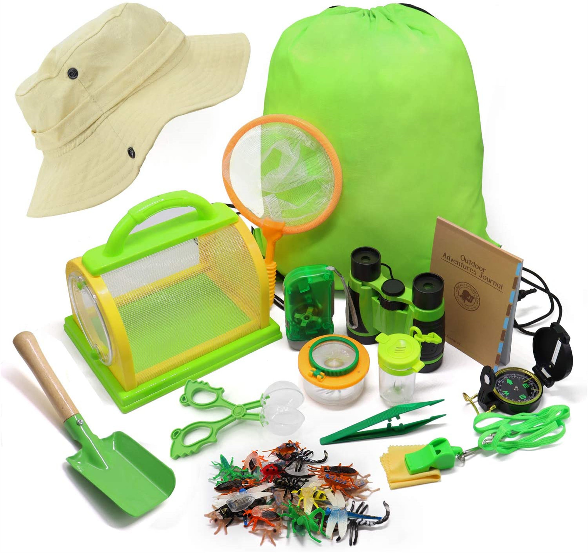 patois Stolthed Kyst ZGONGZ Outdoor Explorer Kit For Kids Nature Exploration Children Adventure  Kit Bug Catching Set Insert Observation Tools With  Flashlight,Binoculars,Compass Educational Toys Camping Hiking (Green) |  Wayfair