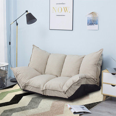 Ingiwara Twin 63" Sewn Pillow Back Futon and Mattress