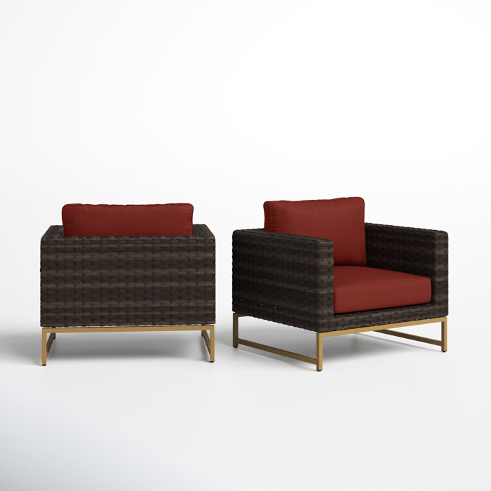 Joss and Main Savion Patio Chair with Cushions
