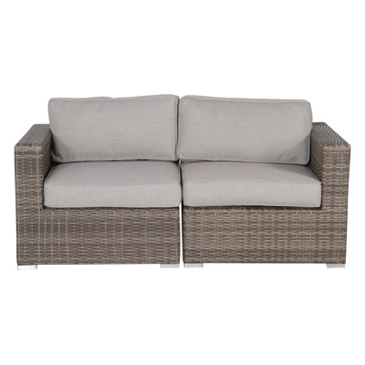 Conner 66" Wide Outdoor Wicker Loveseat with Cushions by Joss and Main