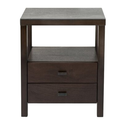 Leflore 2 - Drawer Solid Wood Nightstand by Hashtag Home