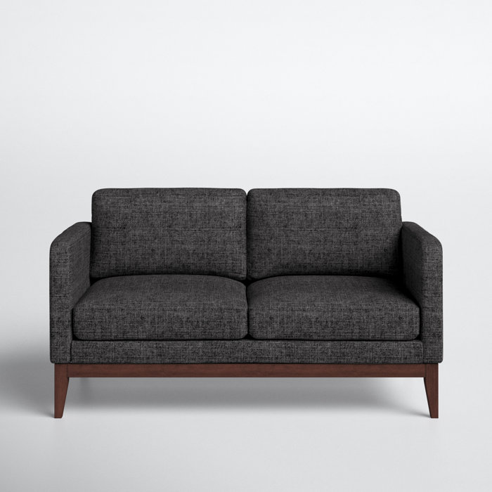 Joss and Main Rowland 61.75" Linen Square Arm Loveseat