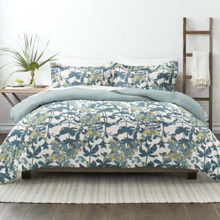 Grace Printed floral Leaves Duvet Cover Bedding Set