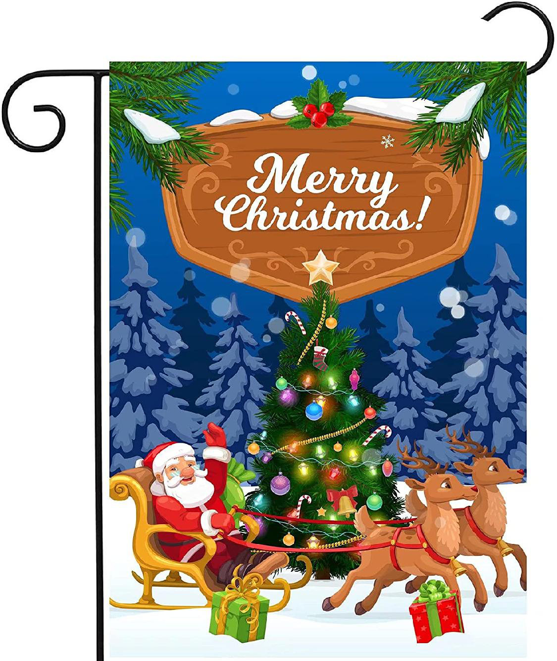 CHRISTMAS TREES ON SALE HERE SIGN Banner OUTDOOR SIGN PVC with Eyelets 002