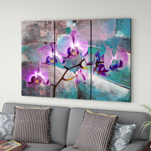 Art Picture Photo Giclee Multi Panel Floral Plum Poster Print Wall Canvas Effect 