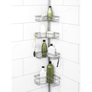 Satin Chrome Extra Wide Shower Caddy New Version 