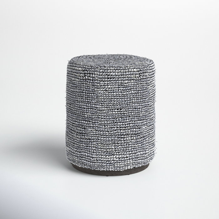 Joss and Main Hayes 15.7" Wide Raffia Round Standard Ottoman