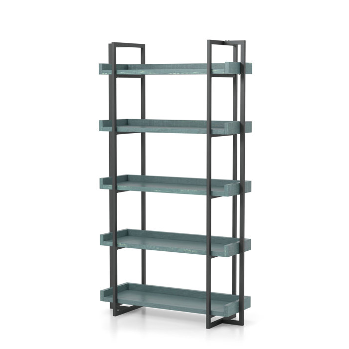 Joss and Main Persinger 72" H x 40.5" W Steel Etagere Bookcase