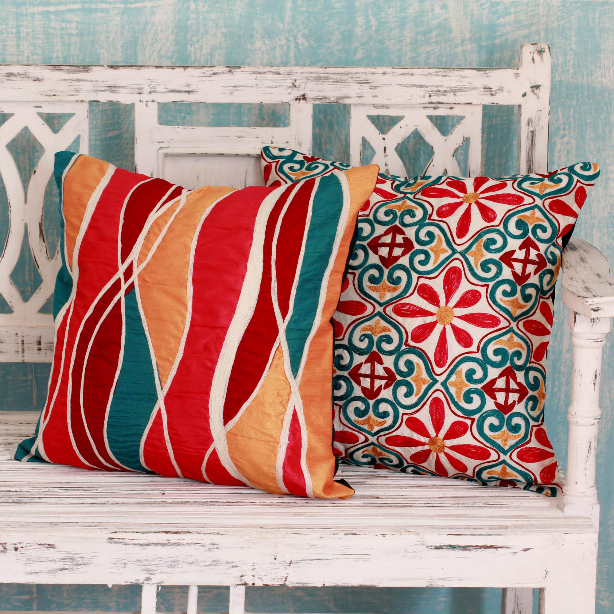 bright pillow covers