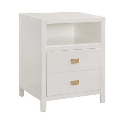 2 - Drawer Solid Wood Nightstand in White by Etta Avenue