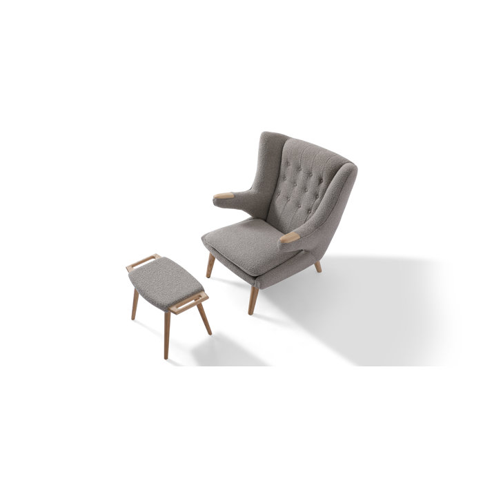 Joss and Main Jess 39" W Tufted Lounge Chair and Ottoman