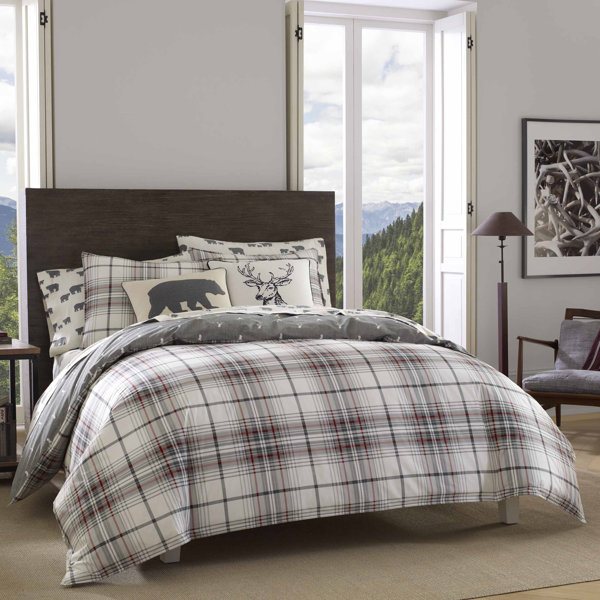 Gray Bedding Set Deer Printed Bed Cover Comfort Quilt Coverlet Bedspead Sheet