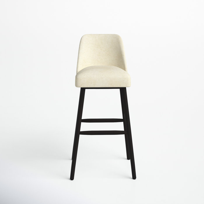 Joss and Main Fletcher Mid-Century Modern Stool in Milsap Canvas