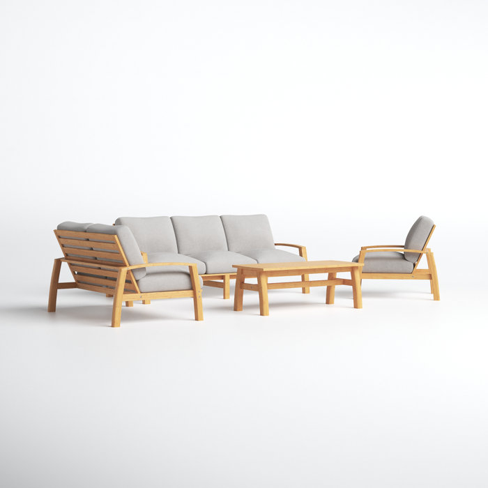 Joss and Main Sean 4 Piece Sofa Seating Group with Cushions