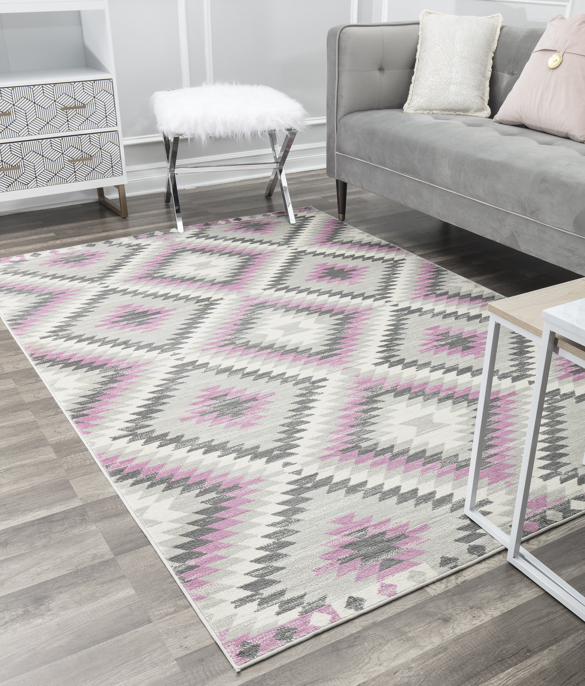 Cosmoliving By Cosmopolitan Vivi Southwestern Gray Area Rug Reviews Wayfair