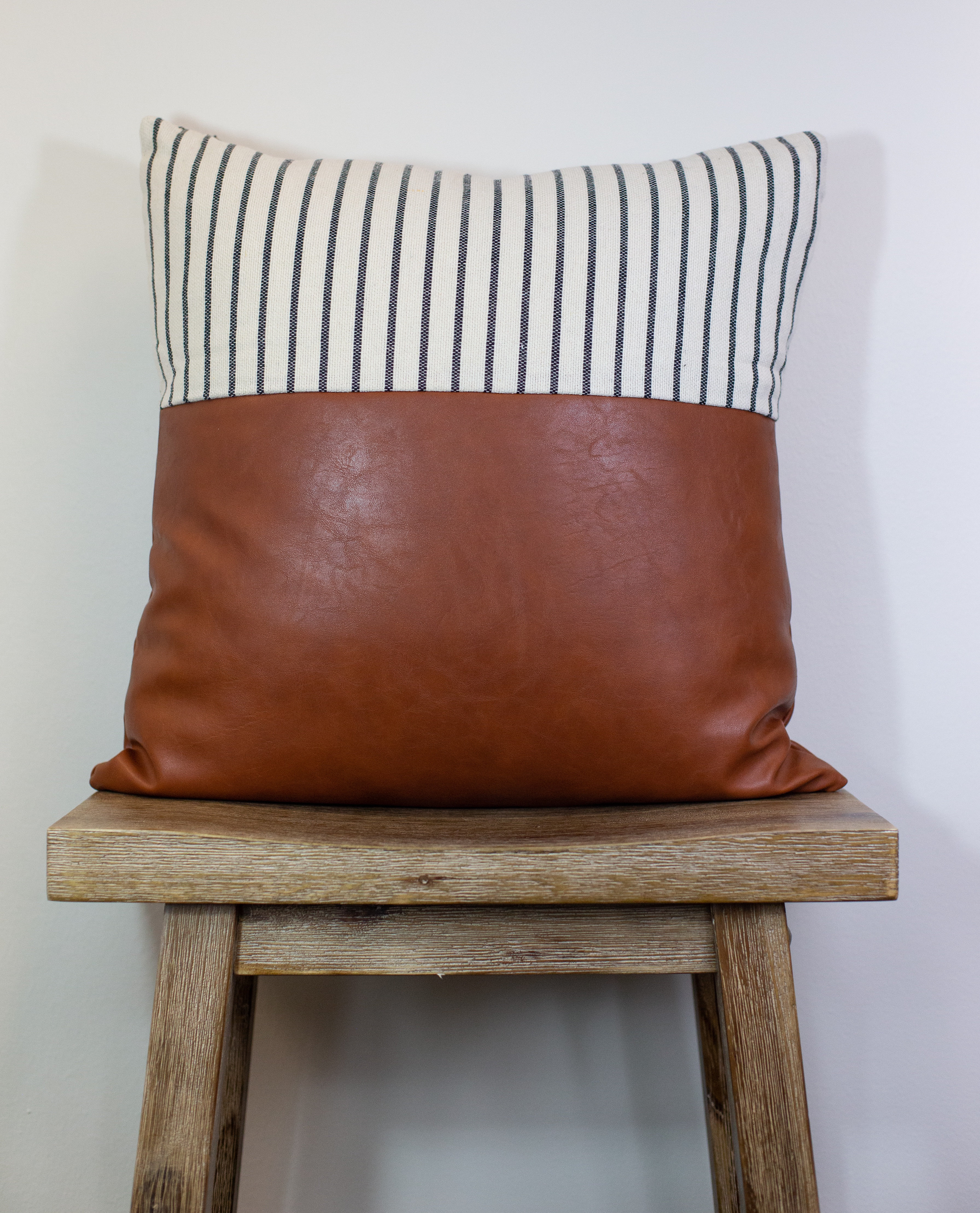 faux leather pillow case