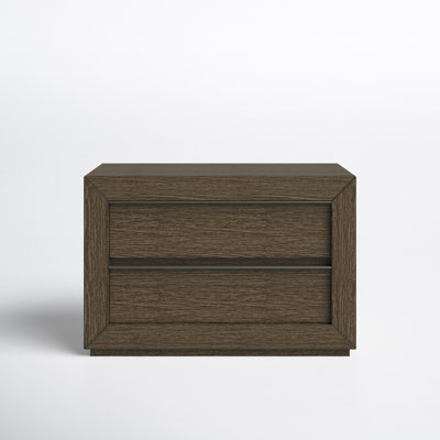 Crowne 2 Drawer Nightstand in Brown by Joss and Main