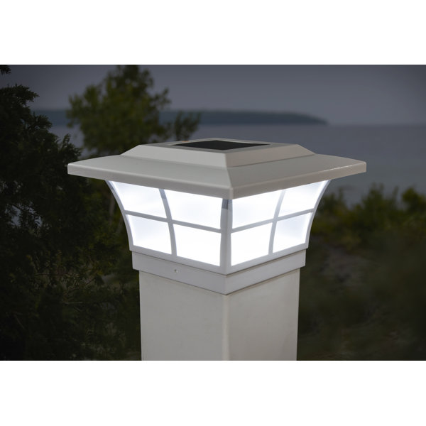1-8X LED Solar Deck Post Light Outdoor Garden Cap Square Fence Landscape Lamp