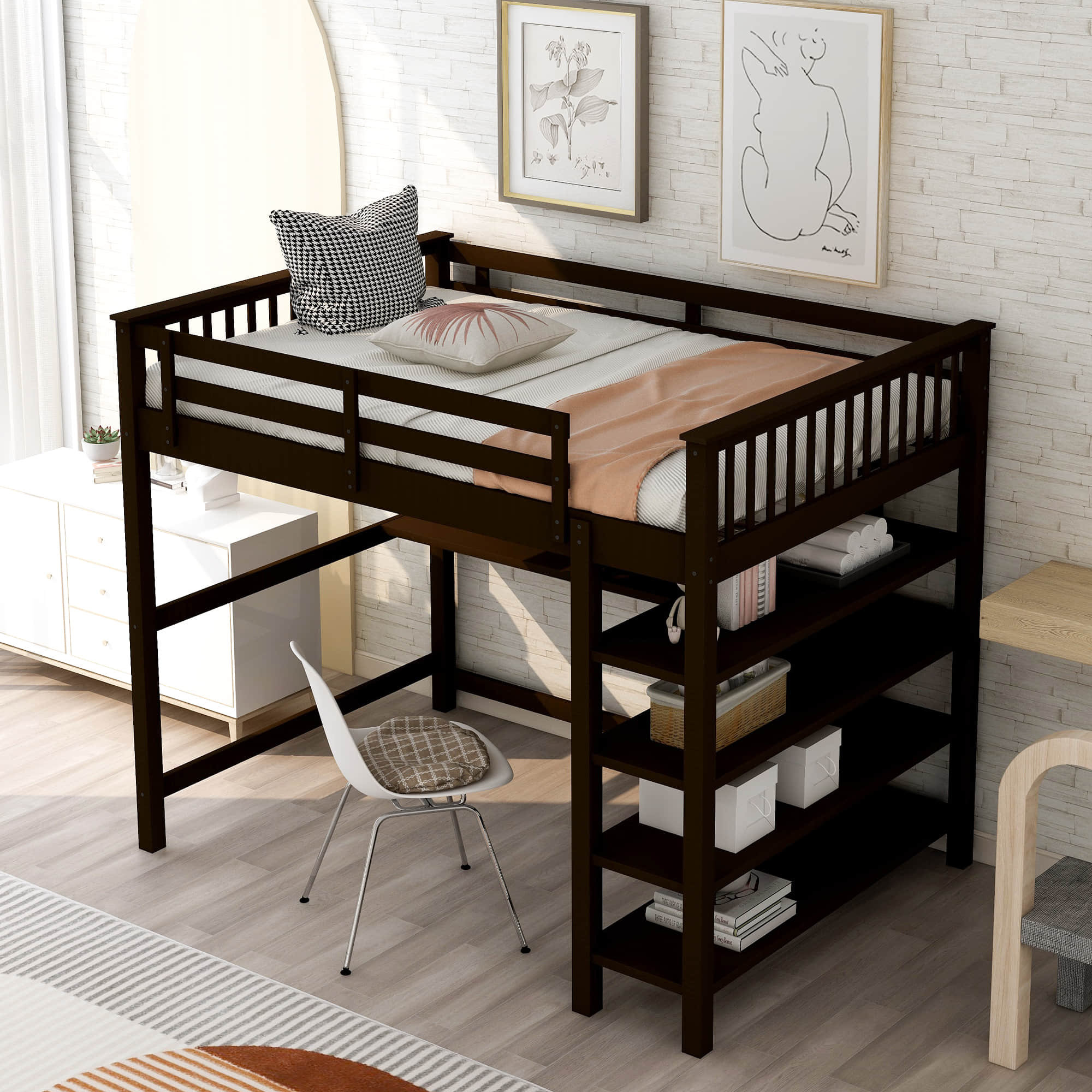 sturdy full size loft bed