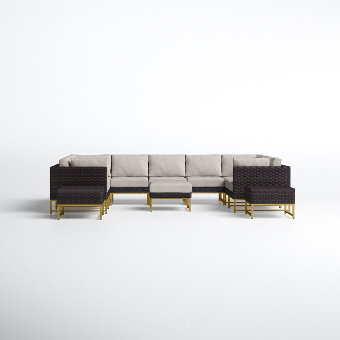 Joss and Main Nauvoo 12 Piece Sectional Seating Group with Cushions